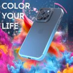 Cover per iPhone Trasparente con Cornici Colorate AM12 Duo Croma Blu,IPHONE 15 - immagine 5