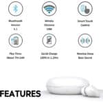 NEWTOP BASICS AB23 Auricolari Wireless - Suono e Comfort Bianco - immagine 3