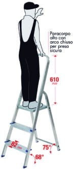 Facal SCALA IN ALLUMINIO ALFA 6 gradini - immagine 2