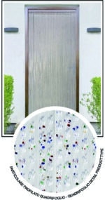 TENDA IN PVC QUADRIFOGLIO cm. 125x230 col. Multicolor - immagine 2
