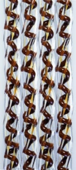 TENDA IN PVC COCO cm. 125x230 col. Cristallo/Marrone