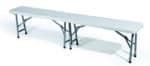 PANCA PIEGHEVOLE ''CATERING'' cm. 183x28x44 h col. Bianco