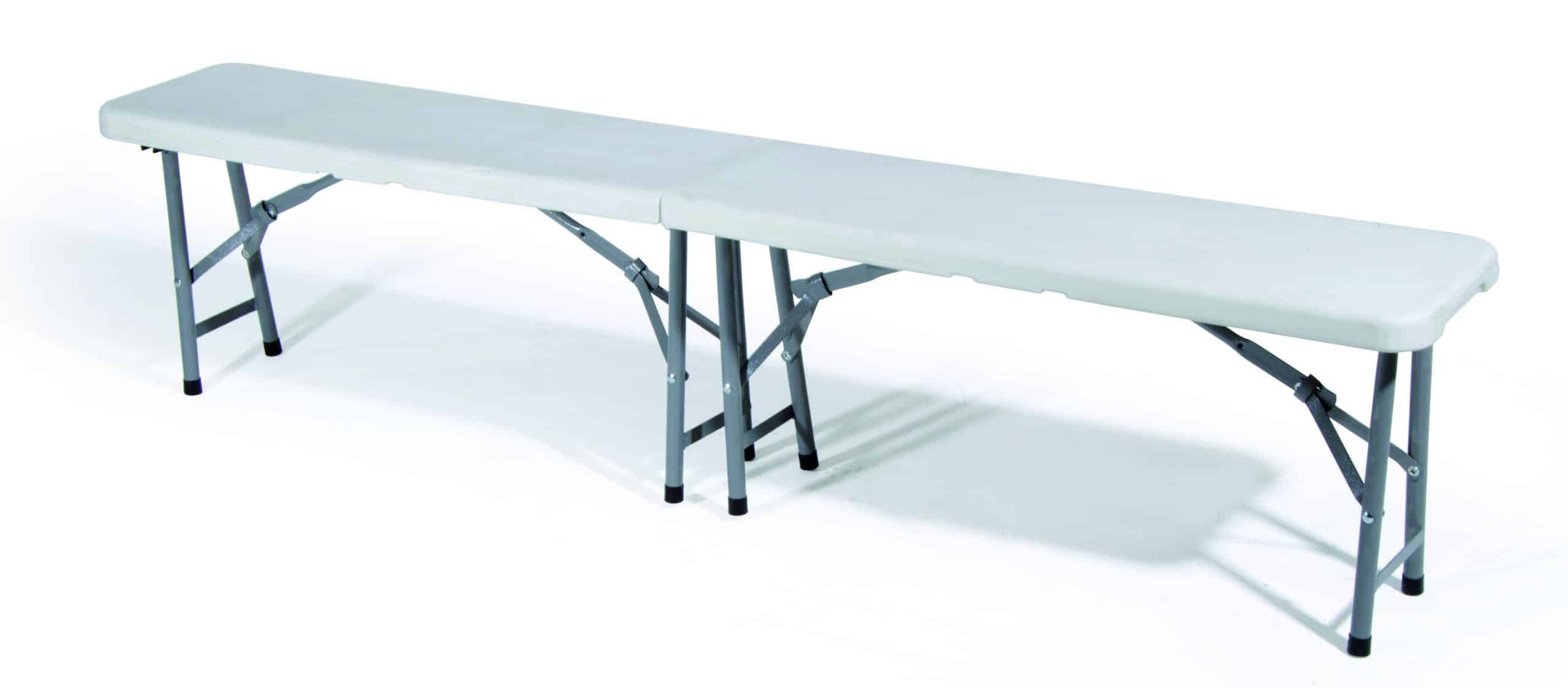 1307162.jpg PANCA PIEGHEVOLE ''CATERING'' cm. 183x28x44 h col. Bianco - immagine 1