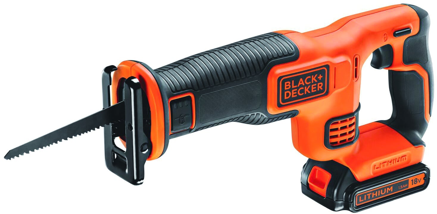 602428.jpg Black+Decker SEGA UNIVERSALE A BATTERIA BDCR18-QW 18V 1 batteria 1,5 Ah - immagine 1