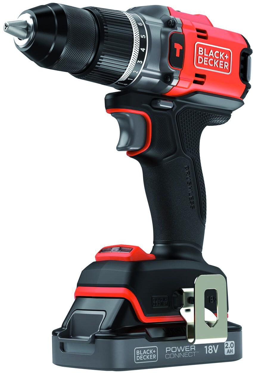 602449.jpg Black+Decker TRAPANO AVVITATORE A PERCUSSIONE BLD683D1XK-QW BRUSHLESS 18V 1 batteria 2,0 Ah - immagine 1
