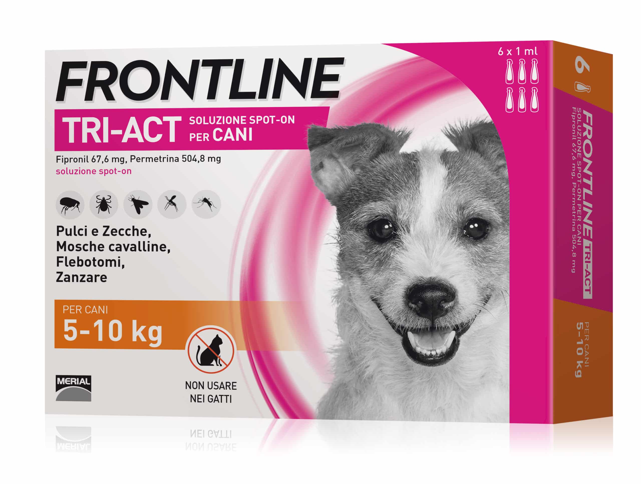 825007.jpg Frontline ANTIPARASSITARIO TRI-ACT per cani 5÷10 kg. (cf. 6 pipette) - immagine 1