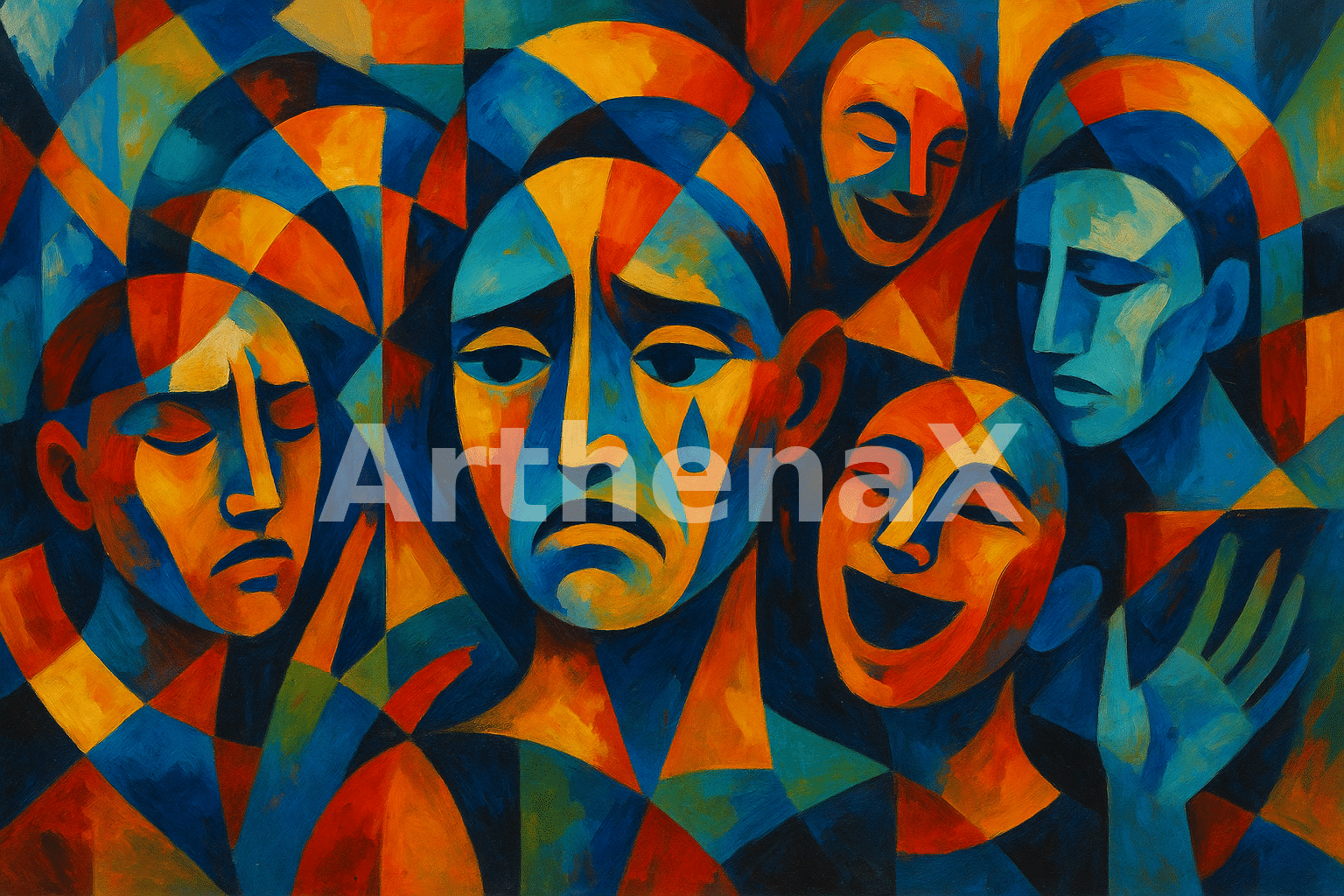 abstract_with_centered_watermark_ArthenaX Opera digitale Sinfonia delle Emozioni - ArthenaX - immagine 1
