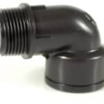 RACCORDO FILETTATO A GOMITO PER TUBO IN POLIETILENE M/F  mis. 3/4x3/4