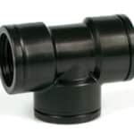 RACCORDO FILETTATO A T FEMMINA PER TUBO IN POLIETILENE  mis. 3/4x3/4x3/4