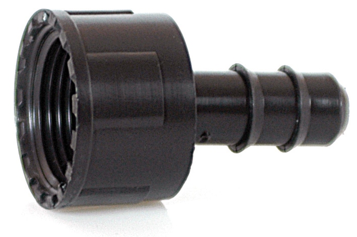 828657.jpg RACCORDO PORTAGOMMA CON GHIERA PER TUBO IN POLIETILENE mm. 16x3/4 - immagine 1
