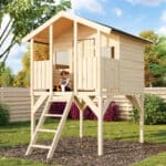 Casetta da Giardino per Bambini in Legno d' Abete Nordico(15mm) - 175x117 cm - Pavimento Incluso - ITALFROMBABY02 - immagine 3