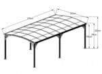 Carport Tettoia per Automobili in Alluminio CP8 - cm 576X300cm - ITALFROMGIARD202 - immagine 2