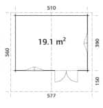Casetta da Giardino in Legno d' Abete Nordico(44mm) - cm 510X390cm - ITALFROM42 - immagine 2
