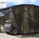 Garage per Auto Gazebcar ITALFROM® Premium in Ferro Zincato Verniciato - cm 330x710