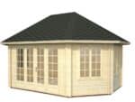 Casetta da Giardino Esagonale in Legno d' Abete Nordico(44mm) - Diametro 421/571 cm - immagine 3