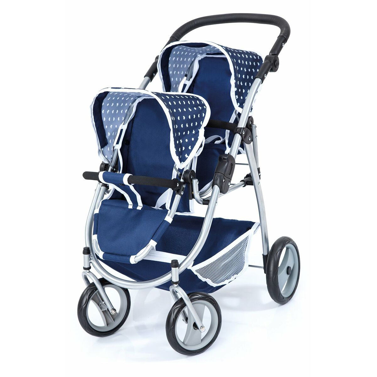 4003336265514_R01.jpg Carrozzina per Bambole Reig Tandem Azzurro 73 x 63 x 46 cm - immagine 1