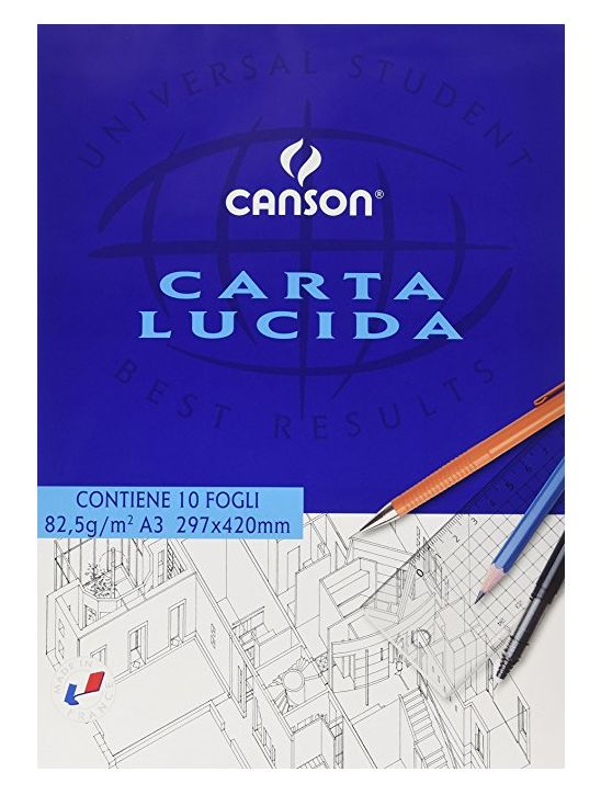 zoom_14476-0-5b0c3073.jpg CARTA LUCIDA CANSON BLOCCO A3 10 FOGLI 80GR - immagine 1