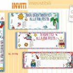 CONF. 6 BLOCCHETTI DA 20 ASSEGNI CIASCUNO INVITO FESTA