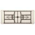Tavolo Pieghevole Lifetime Bianco Acciaio Plastica 183 x 91 x 76 cm - immagine 3