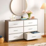 Cassettiera Max Home Bianco Grigio Moderno 114 x 70 x 30 cm - immagine 3
