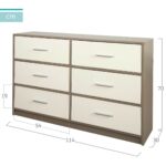 Cassettiera Max Home Bianco Grigio Moderno 114 x 70 x 30 cm - immagine 5