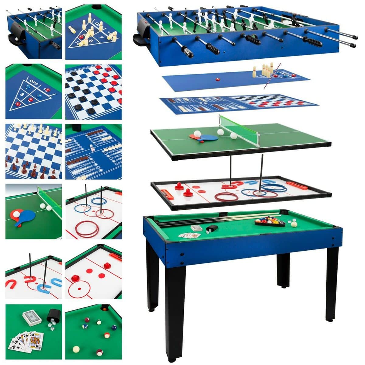 8412842455962_S8900436_P02.jpg Tavolo multi-gioco CB Games 107 x 83,5 x 61 cm 12 in 1 - immagine 1