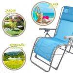 Lettino Aktive textilene Azzurro 160 x 76 x 52 cm - immagine 6