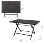 Tavolo Pieghevole Aktive 120 x 70 x 75 cm - immagine 4
