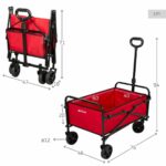 Carrello Multiuso Aktive Rosso Poliestere Acciaio 65 x 94 x 40 cm Pieghevole Spiaggia - immagine 4