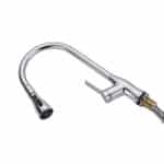Rubinetto Monocomando Fontastock Cromo Acciaio inossidabile Ottone Ceramica Lega di Zinco Forma a C Alto - immagine 3