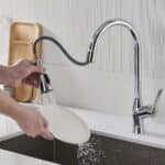 Rubinetto Monocomando Fontastock Cromo Acciaio inossidabile Ottone Ceramica Lega di Zinco Forma a C Alto - immagine 8