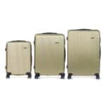Set di valigie Verde Righe 3 Pezzi