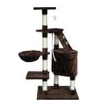 Albero tiragraffi per gatti Gloria 55 x 40 x 120 cm Marrone Legno Carta Sisal - immagine 3