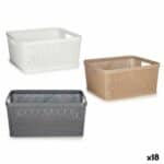 Cestino Multiuso Kipit Bianco Beige Grigio Plastica 10 L (18 Unità)