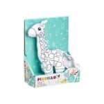 Peluche da Colorare Pincello Bianco Nero Stoffa 17 x 22 x 9 cm Giraffa (8 Unità) - immagine 3