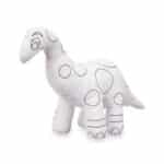 Peluche da Colorare Pincello Bianco Nero Stoffa 28 x 22 x 9 cm Dinosauro (8 Unità) - immagine 2