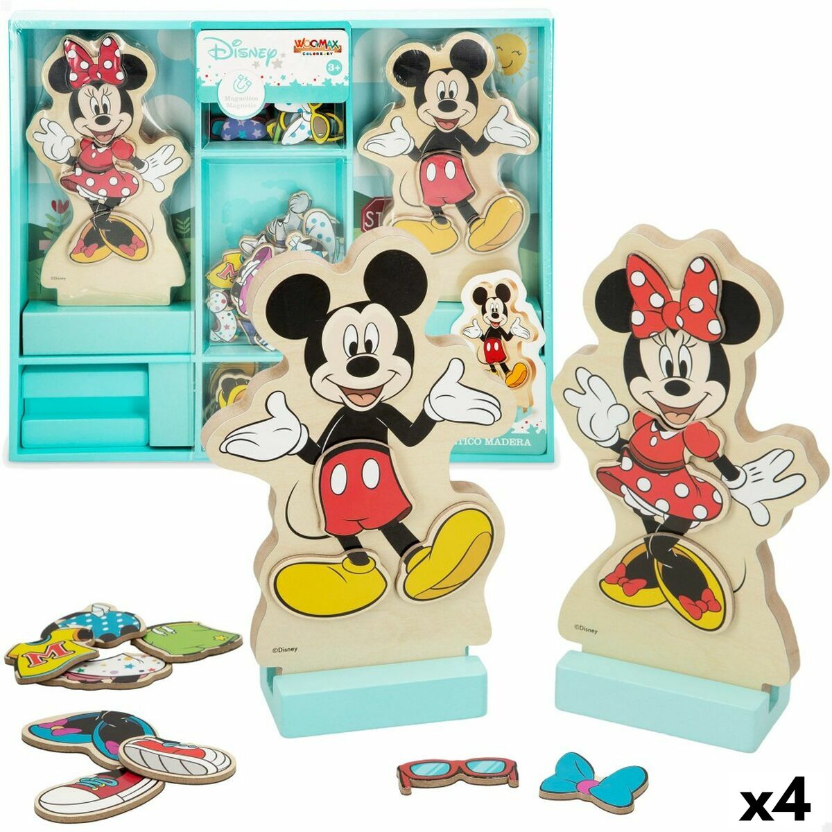 S8900245_P0_icon1.jpg Personaggi Disney 54 Pezzi 4 Unità 11,5 x 17,5 x 1,2 cm - immagine 1
