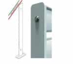 Piantana A Tassellare - Profilo 60x7mm - H 1380 mm - Per Recinzione Modulare Grigliato Classic