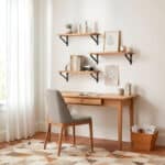 Mensole Max Home Ferro Legno MDF 42 X 12 X 16 CM (4 Unità) - immagine 3