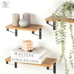 Mensole Max Home Ferro Legno MDF 42 X 12 X 16 CM (4 Unità) - immagine 4