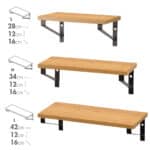 Mensole Max Home Ferro Legno MDF 42 X 12 X 16 CM (4 Unità) - immagine 5