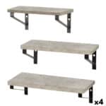 Mensole Max Home Ferro Legno MDF 42 X 12 X 16 CM (4 Unità)