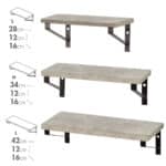 Mensole Max Home Ferro Legno MDF 42 X 12 X 16 CM (4 Unità) - immagine 5