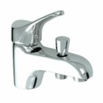 Rubinetto a comando unico per doccia Rousseau Edinburgh Grigio Metallo 16 x 12 x 21 cm
