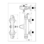 Rubinetto Rousseau VOLGA 2 Grigio Chrome Ottone - immagine 2