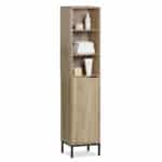 Scaffale da Bagno MobleKit Marrone 30 x 30 x 160 cm Legno Metallo - immagine 3