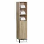 Scaffale da Bagno MobleKit Marrone 30 x 30 x 160 cm Legno Metallo - immagine 4