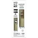 Scaffale da Bagno MobleKit Marrone 30 x 30 x 160 cm Legno Metallo - immagine 5