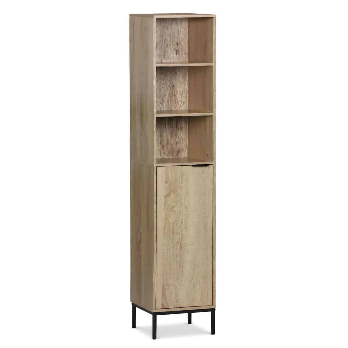 scaffale-da-bagno-moblekit-marrone-30-x-30-x-160-cm-legno-metallo_1254394 Scaffale da Bagno MobleKit Marrone 30 x 30 x 160 cm Legno Metallo - immagine 1