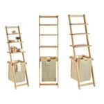 Scaffale Kipit Marrone Beige Legno Stoffa 36 x 151 x 41,5 cm - immagine 2